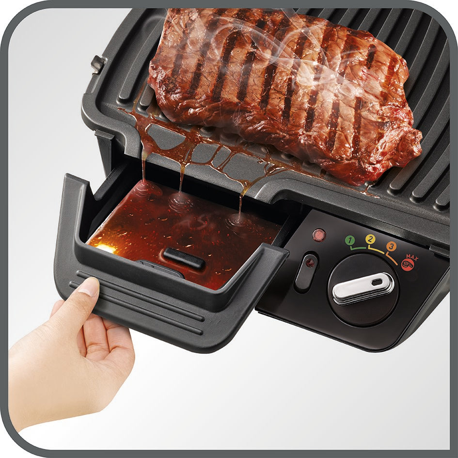 Tefal Grille-viande SUPER GRILL TIMER GC451B12 - Gris