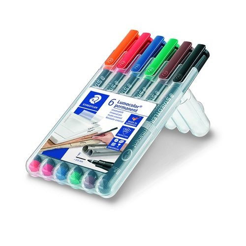 STAEDTLER Lumocolor 318 fin B/6, coffret de stylos variés