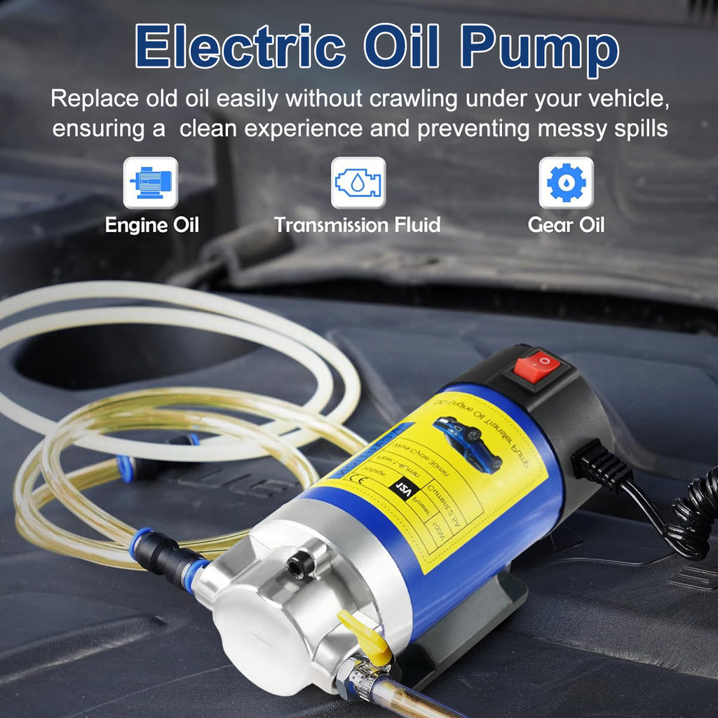 EAFC Pompe à huile portable 12 V, débit 1 à 4 l/min avec extraction-aspiration de liquide pour voitures, motos et bateaux