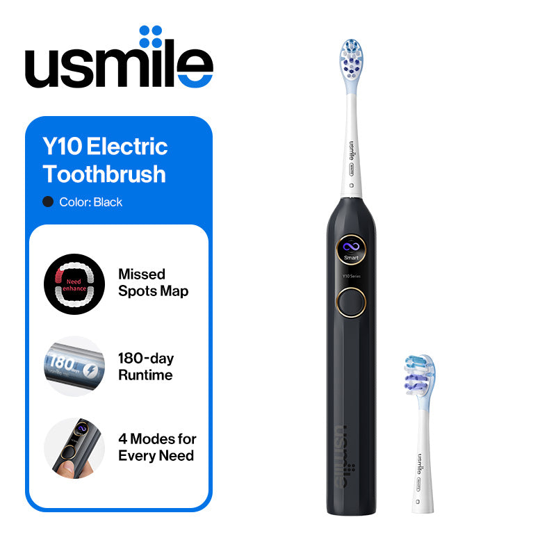 usmile Y10 Brosse à dents électrique avec écran intelligent 4 modes soniques Contrôle de pression Minuteur Autonomie 180 jours