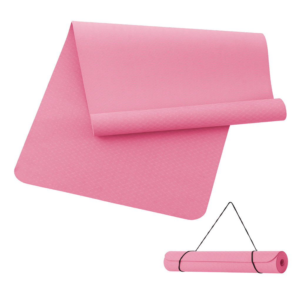 Miss Lulu Good Nite Tapis de yoga antidérapant XL en TPE 190 x 100 x 0,6 cm - Rose