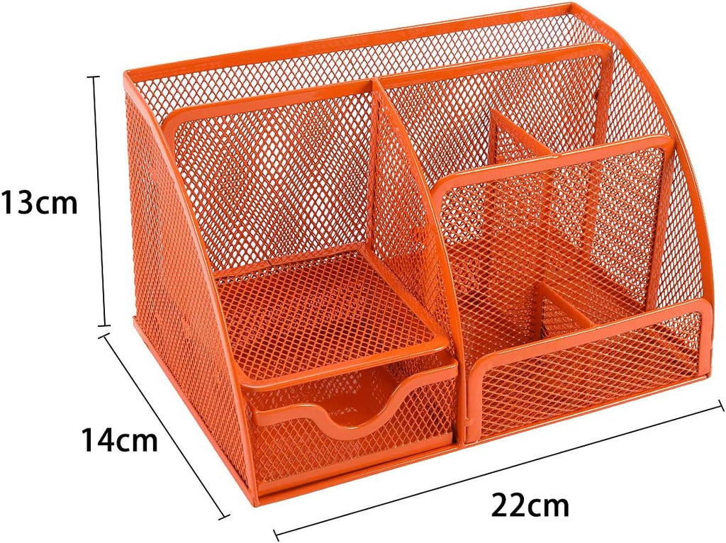 Senhoglb Organisateur de bureau en maille - Orange