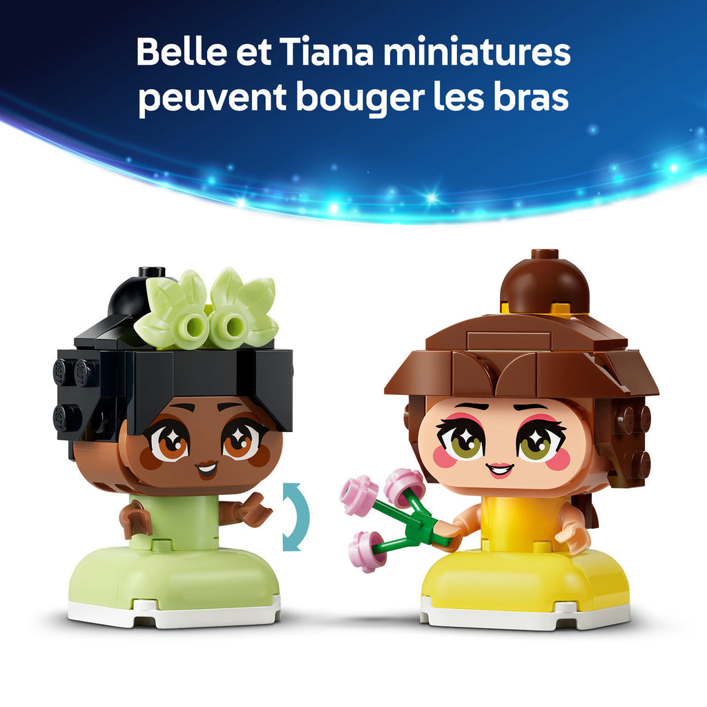 LEGO Disney Princess 43291 Mini Belle & Tiana avec Set de Construction du Château