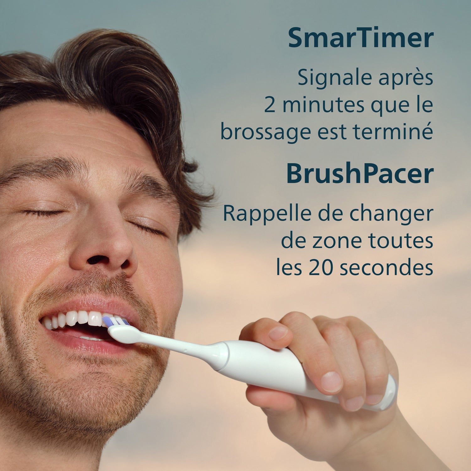 Philips Sonicare Series 6500 HX7410/02 Brosse à dents électrique - technologie sonique nouvelle génération, capteur de pression, 3 modes, 3 intensités, application Sonicare - Blanc