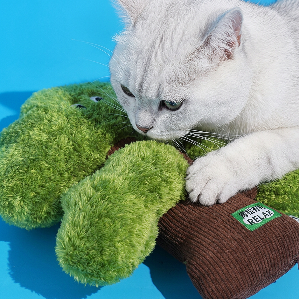 ZEZE Oreiller peluche moelleux pour animaux, coussin doux et confortable pour chat et chien (Taille moyenne)