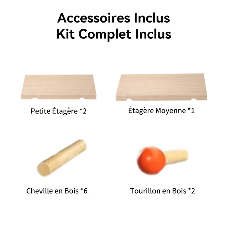 JORDAN&JUDY Organisateur Panneau Perforé en Bois Massif, 40 cm × 60 cm, Couleur Crème