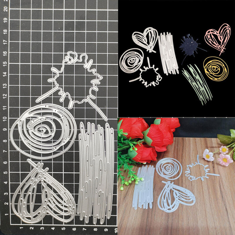 WhereHike Matrice de découpe en métal Fêtes pour scrapbooking - Durable, pochoirs de découpe pour album photo de scrapbooking à faire soi-même, papier décoratif pour cartes