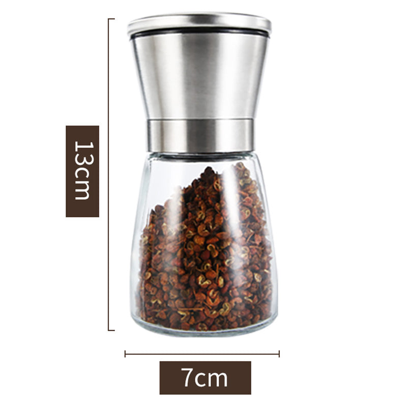 Maxcook Moulin manuel à poivre en acier inoxydable 304, pour poivre noir et poivre du Sichuan, petit format MCPJ026