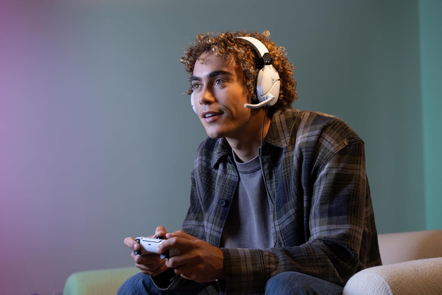 TURTLE BEACH Recon 70 Playstation Casque Gaming Filaire (Prise 3.5mm) - Micro Muet par Basculement - PC, PS5, Switch 2 & Xbox Series X|S - Blanc