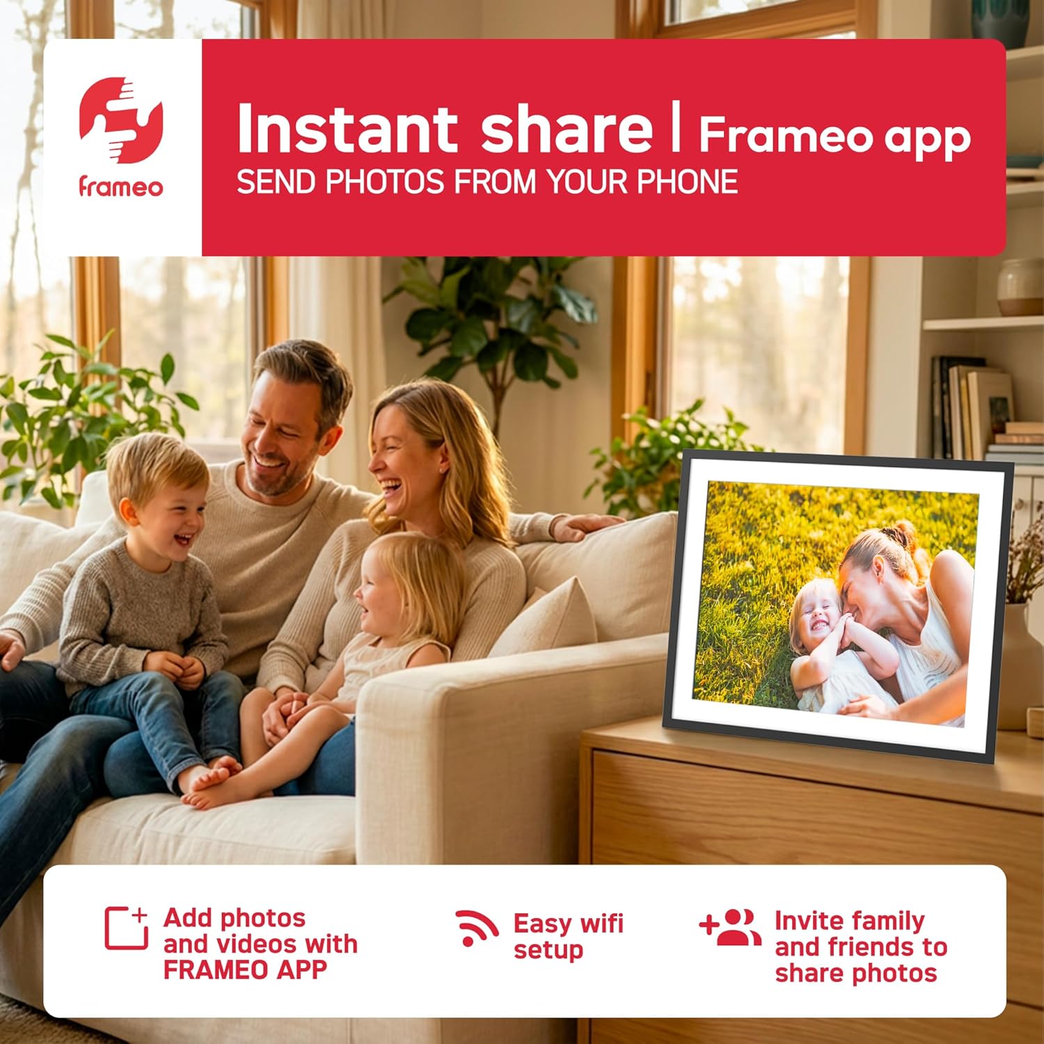AgfaPhoto Cadre photo numérique APF1700WIFI - 17 pouces