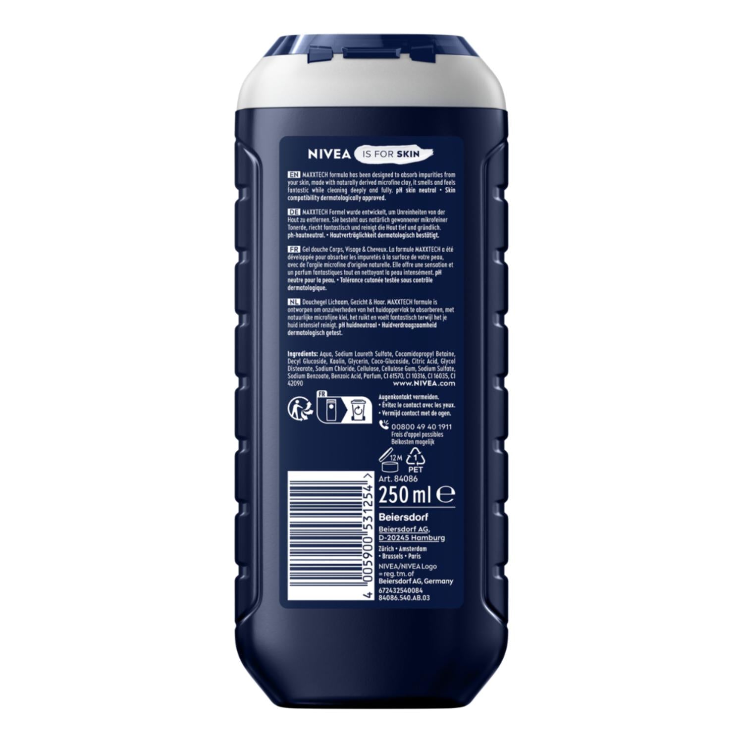 NIVEA MEN DEEP Clean Gel Douche 250 ml