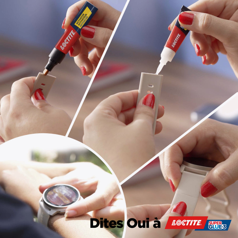 Henkel Loctite – Super Glue-3 Tous Plastiques (tube de 2 g + stylo activateur de 4 ml) – Colle forte transparente pour tous plastiques – Transparente à séchage immédiat