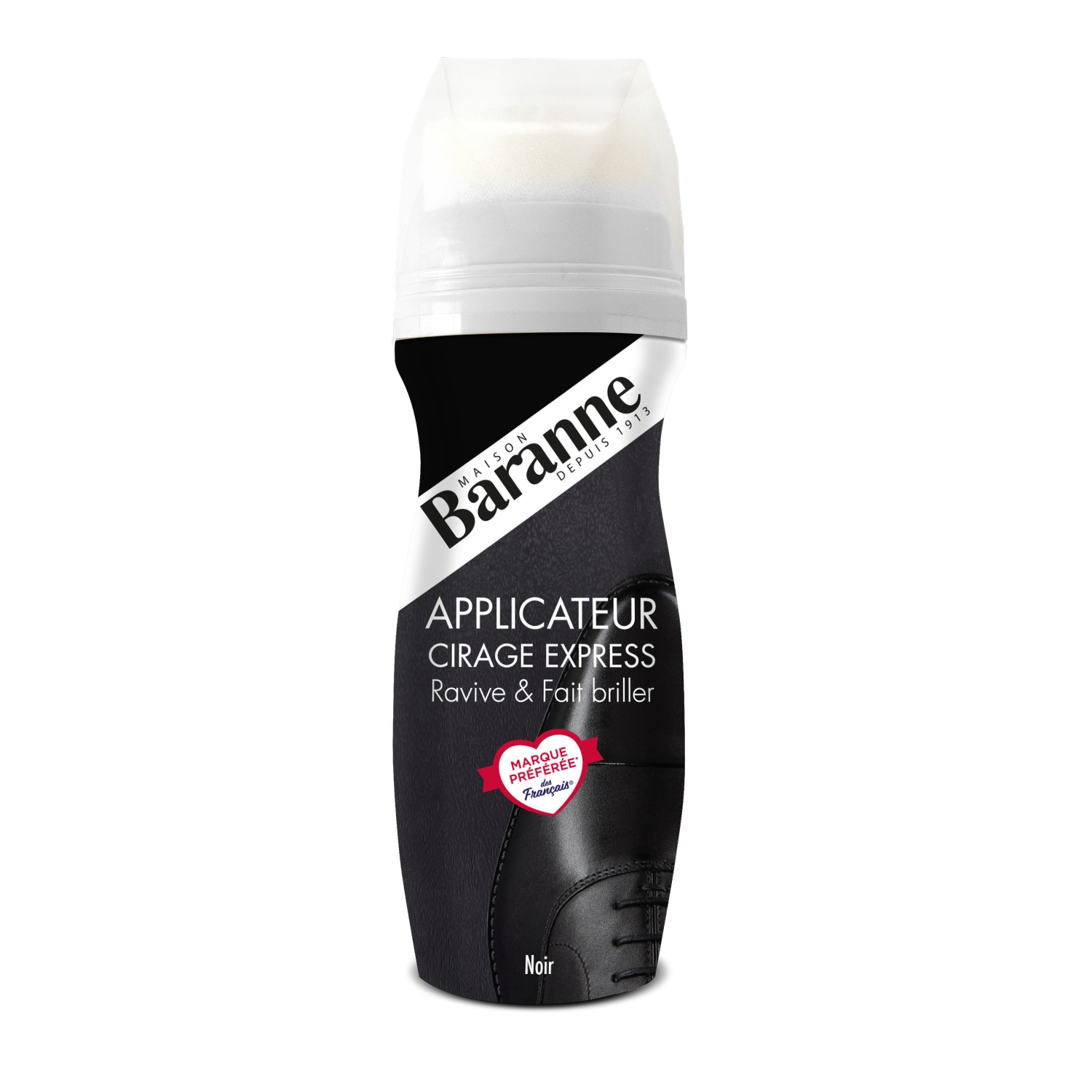 BARANNE Express Cirage applicateur sans silicone brillance immédiate Noir 75 ml