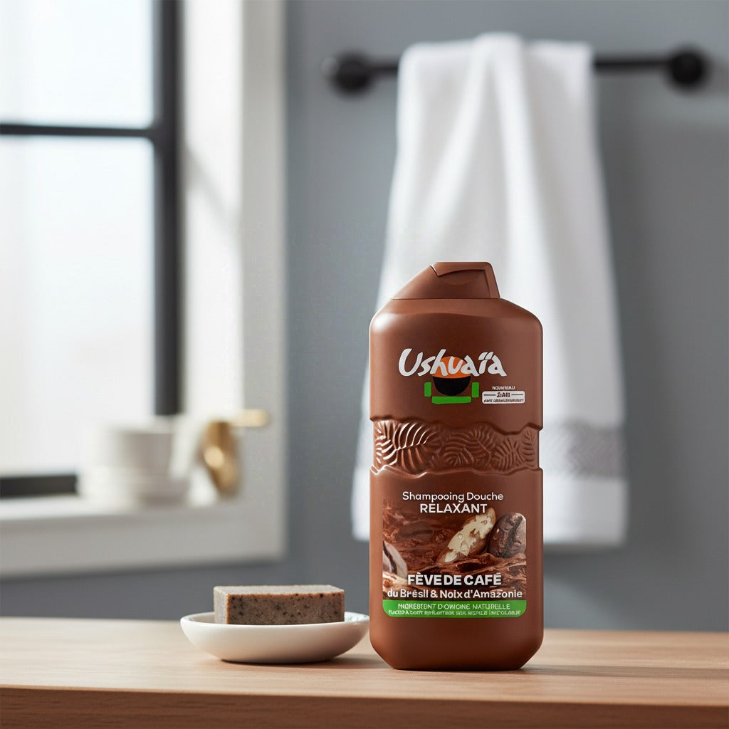 Ushuaïa Shampooing & Gel Douche Relaxant au Caféier du Brésil & Noix d'Amazonie 280 ml