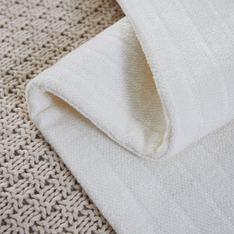 MEROPE, Housse de coussin classique en polyester multicolore, 50x50 cm, blanc, 1 pack