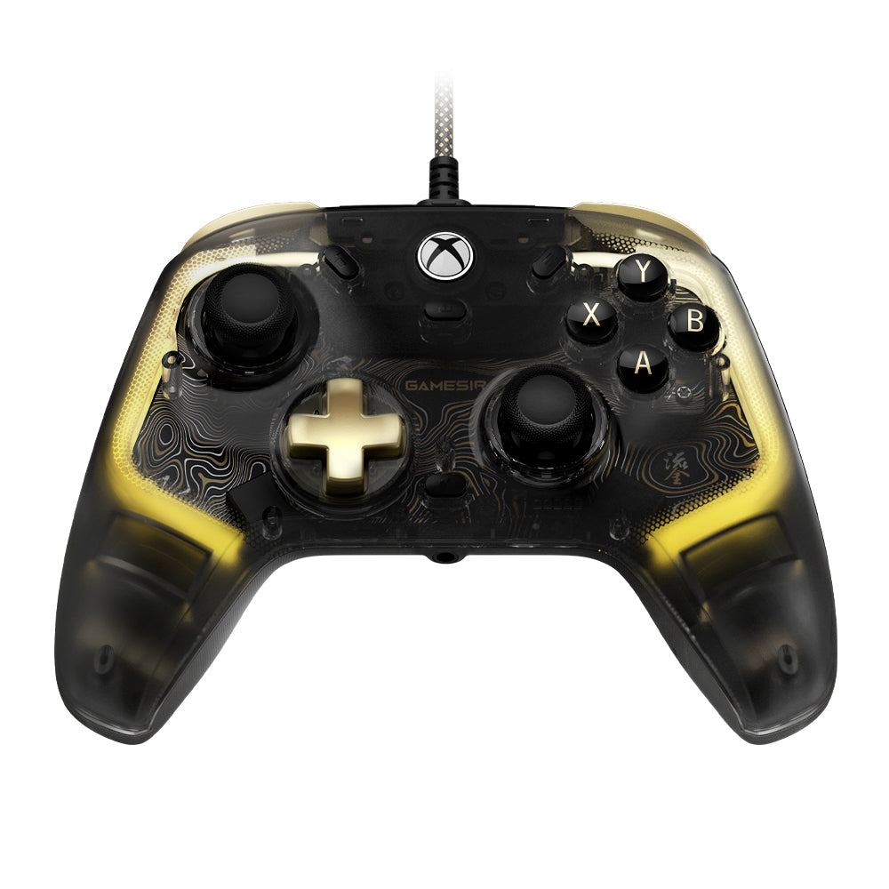 GameSir Kaleid Flux Manette de jeu filaire RGB pour Xbox Series X/S, Xbox One et Win10/Win11 - Transparent fumé