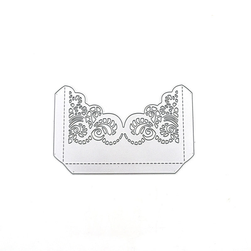Set de dies en métal, dies de découpe de bordure de fleur en dentelle pour invitation de mariage, gabarits de découpe et masques pour album photo de scrapbooking DIY, estampage décoratif