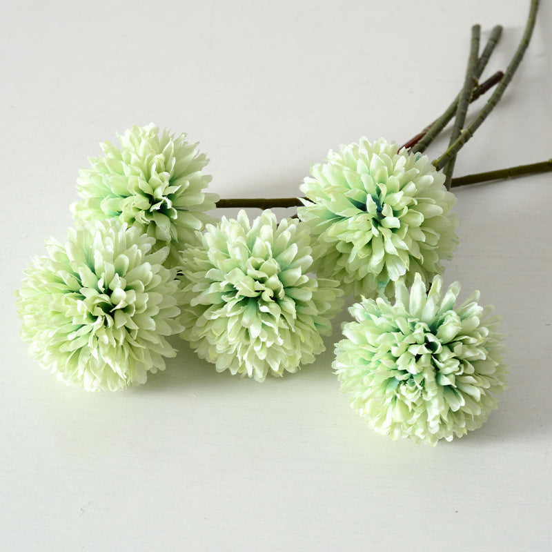 Wei's moment 6 pièces Fleurs artificielles Hydrangée artificielle Décoration pour vase de mariage Vert