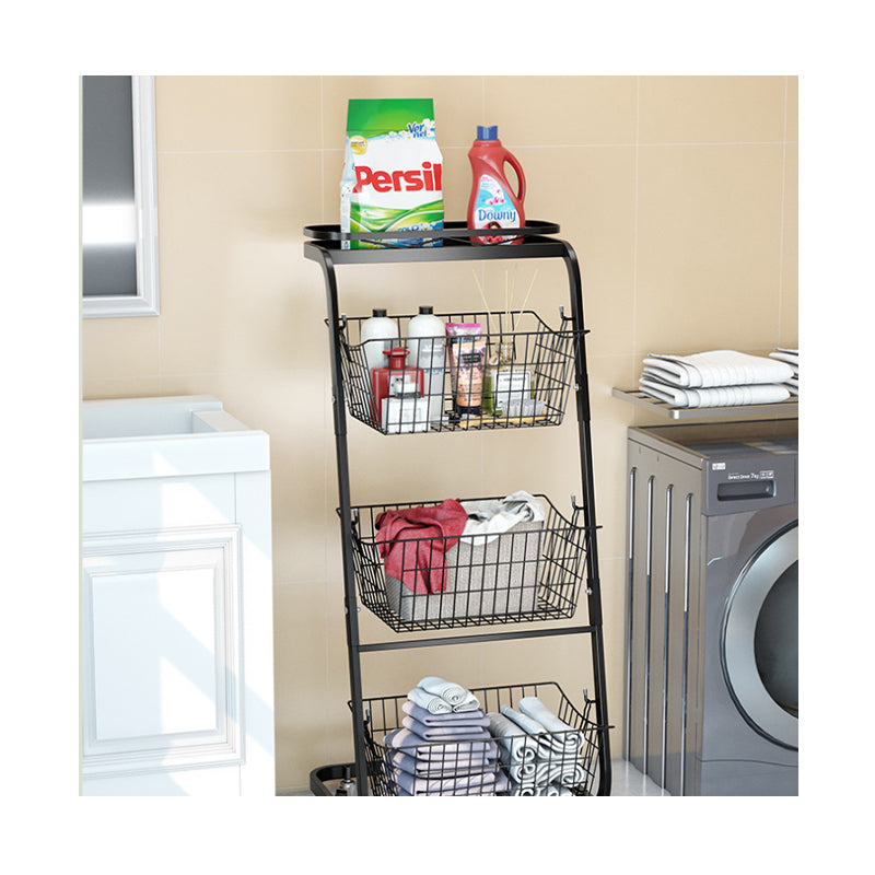 JORDAN&JUDY Étagère de rangement sur pied à 3 niveaux, paniers de rangement, convient pour la maison, la cuisine, la chambre et le salon