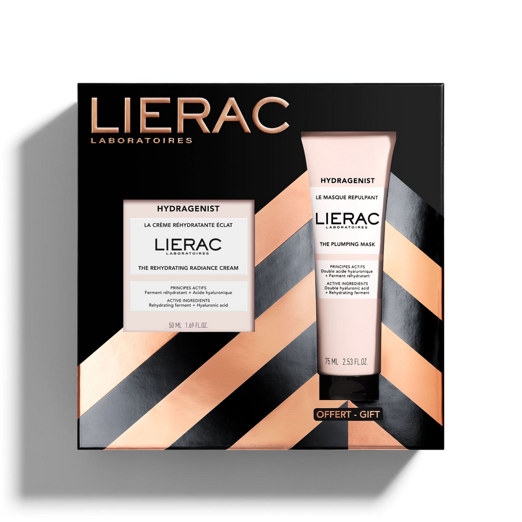 LIERAC Hydragenist Coffret Crème Réhydratante Éclat 50ml + Masque Repulpant 75ml