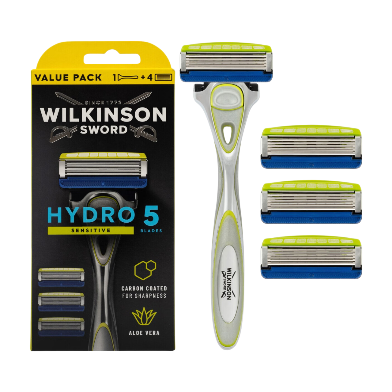 WILKINSON SWORD Hydro 5 Sensitive - Rasoir Pour Homme - Manche + 3 Lames