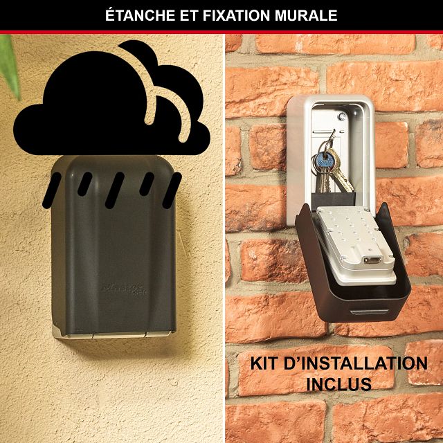 Master Lock Boîte à clés XL approuvée par la police, murale, 103 x 173 x 75 mm, pour usage extérieur, pour la maison, le bureau, les industries et les véhicules