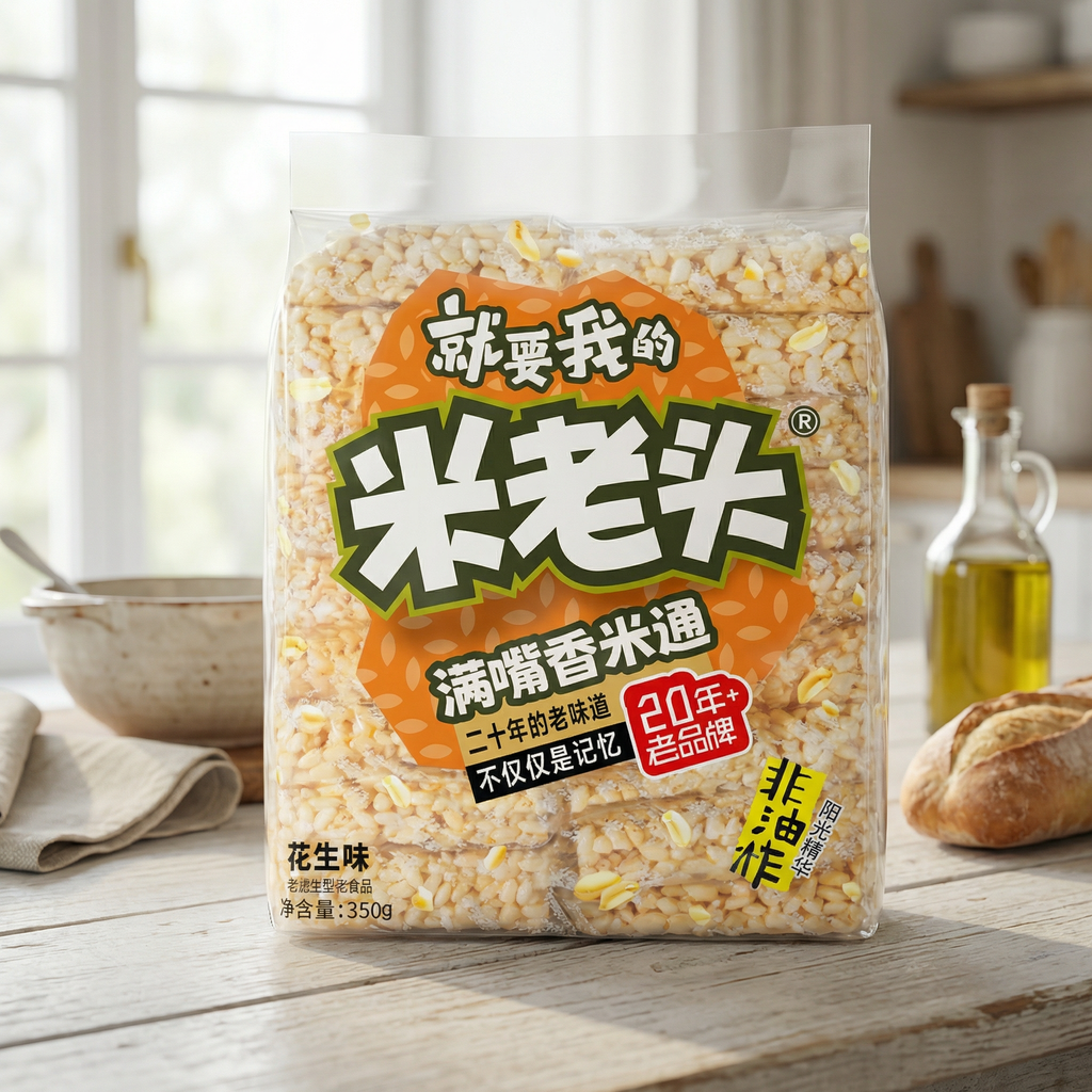 Mi Laotou Bouchée de riz parfumé (saveur cacahuète) 350 g