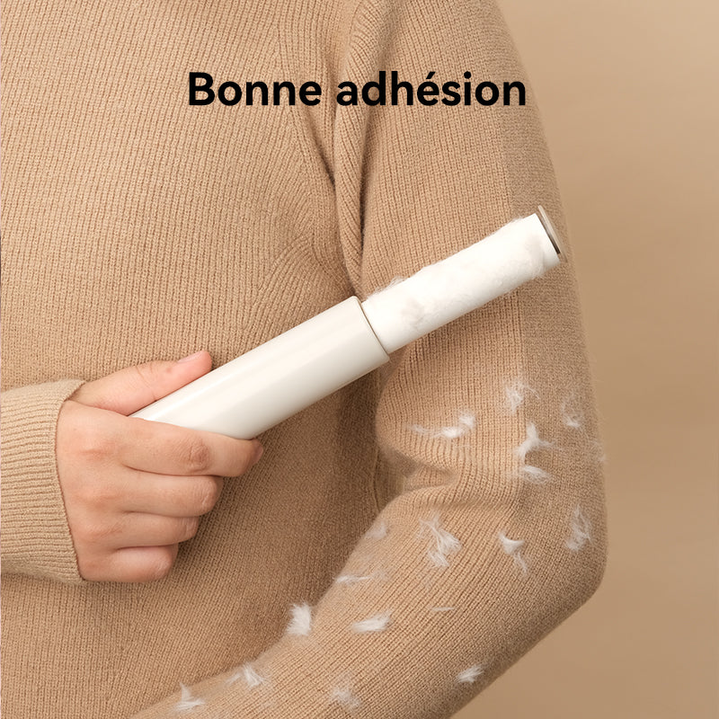 JORDAN&JUDY Rouleau adhésif portable avec feuilles adhésives, pour vêtements, 25 feuilles (1 rouleau adhésif + 1 rouleau de feuilles adhésives)