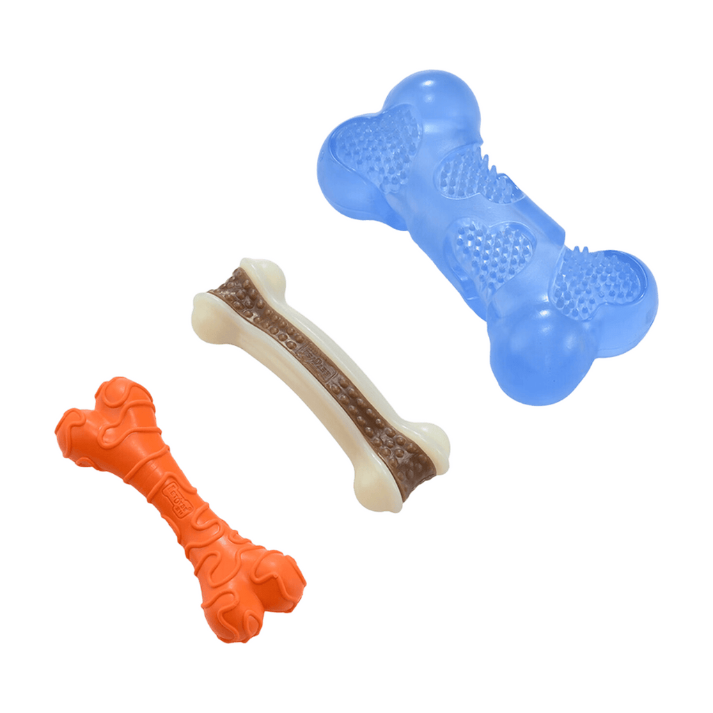 Blinkit Ensemble de jouets de dentition pour animaux, jouets pour chiens forme d’os fromage, pour nettoyage des dents, adapté à toutes les races de chiens