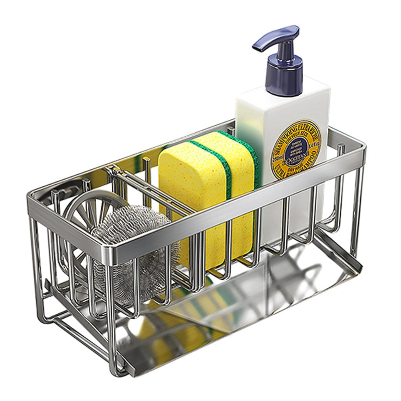 Maxcook organisateur pour évier de cuisine, porte-éponge pour évier, acier inoxydable 304, organisateur de distributeur de savon pour plan de travail de cuisine