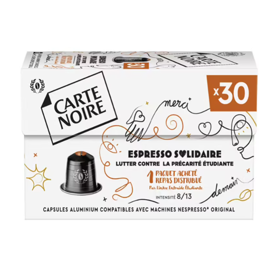 CARTE NOIRE Capsules compatibles Nespresso, 30 capsules