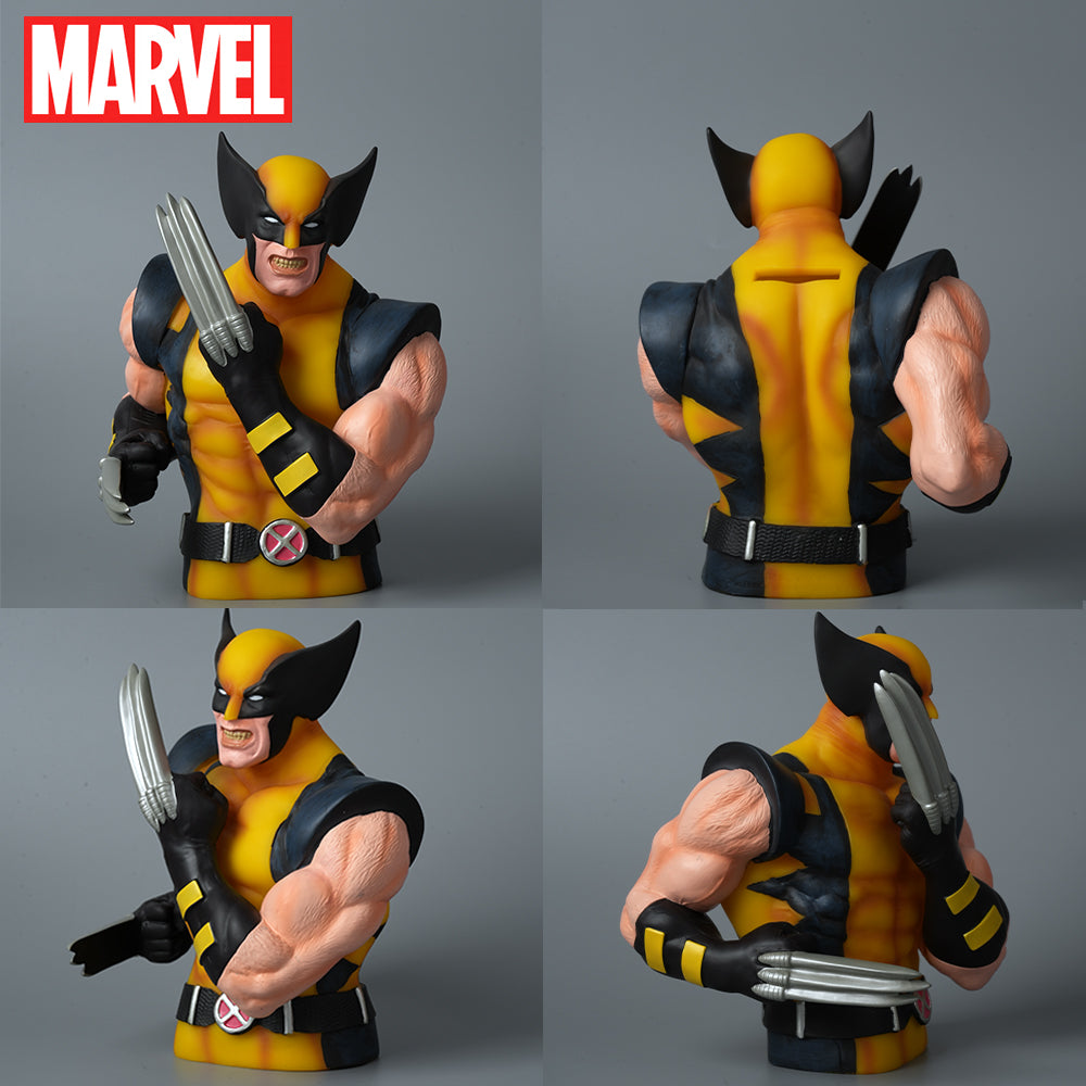 Tirelire Marvel Wolverine 3D Officielle en PVC – Figurine de Collection Antichoc pour Décoration de Bureau et Maison