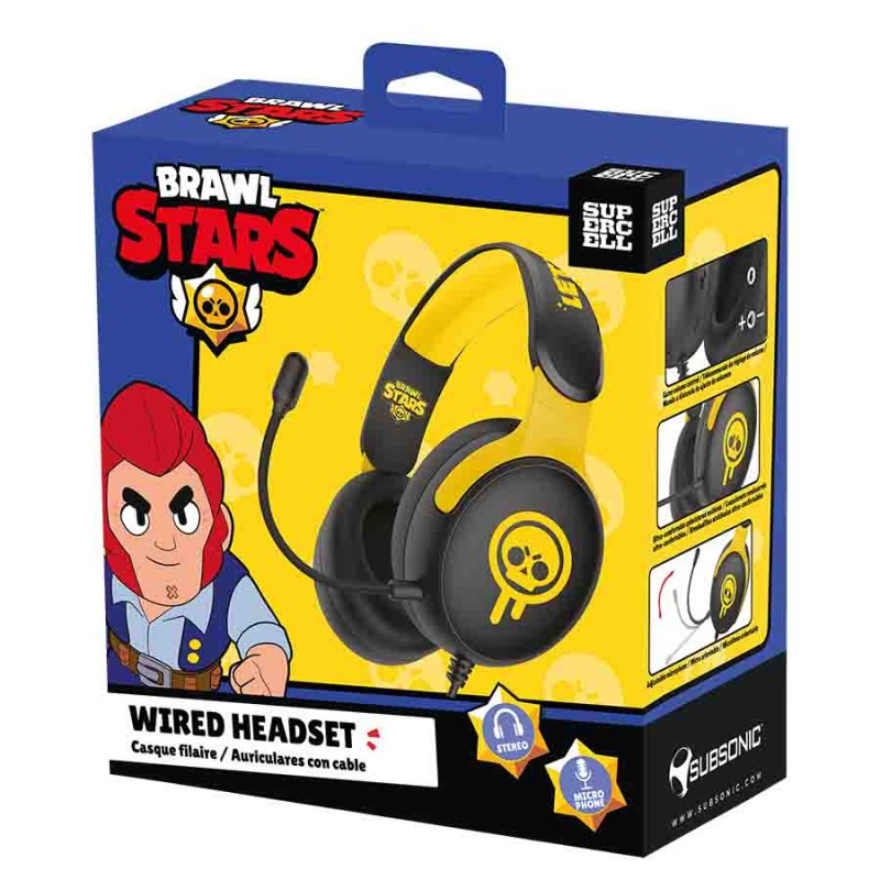 Subsonic Brawl Stars Drippy Skull Casque Gaming filaire - PS5/PS4/PC/Switch/Xbox