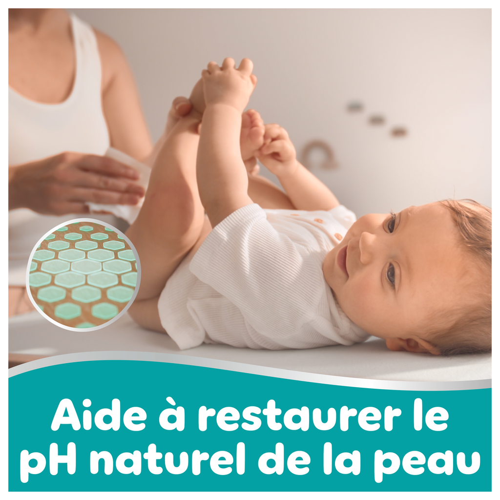 Pampers 99% D'Eau Lingettes Pour Bébé, 3 Paquets De 60 Lingettes = 180 Lingettes, Lotion Douce Avec 99% D’Eau