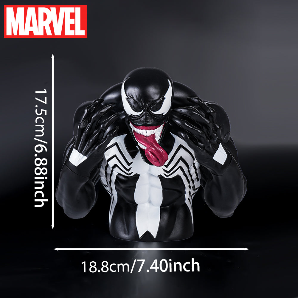 Tirelire Marvel Venom Officielle 3D en PVC – Figurine Stéréo Imposante Étanche et Anti‑Choc, Objet de Collection et Organisateur de Bureau, Décoration Maison, Bocal à Économies