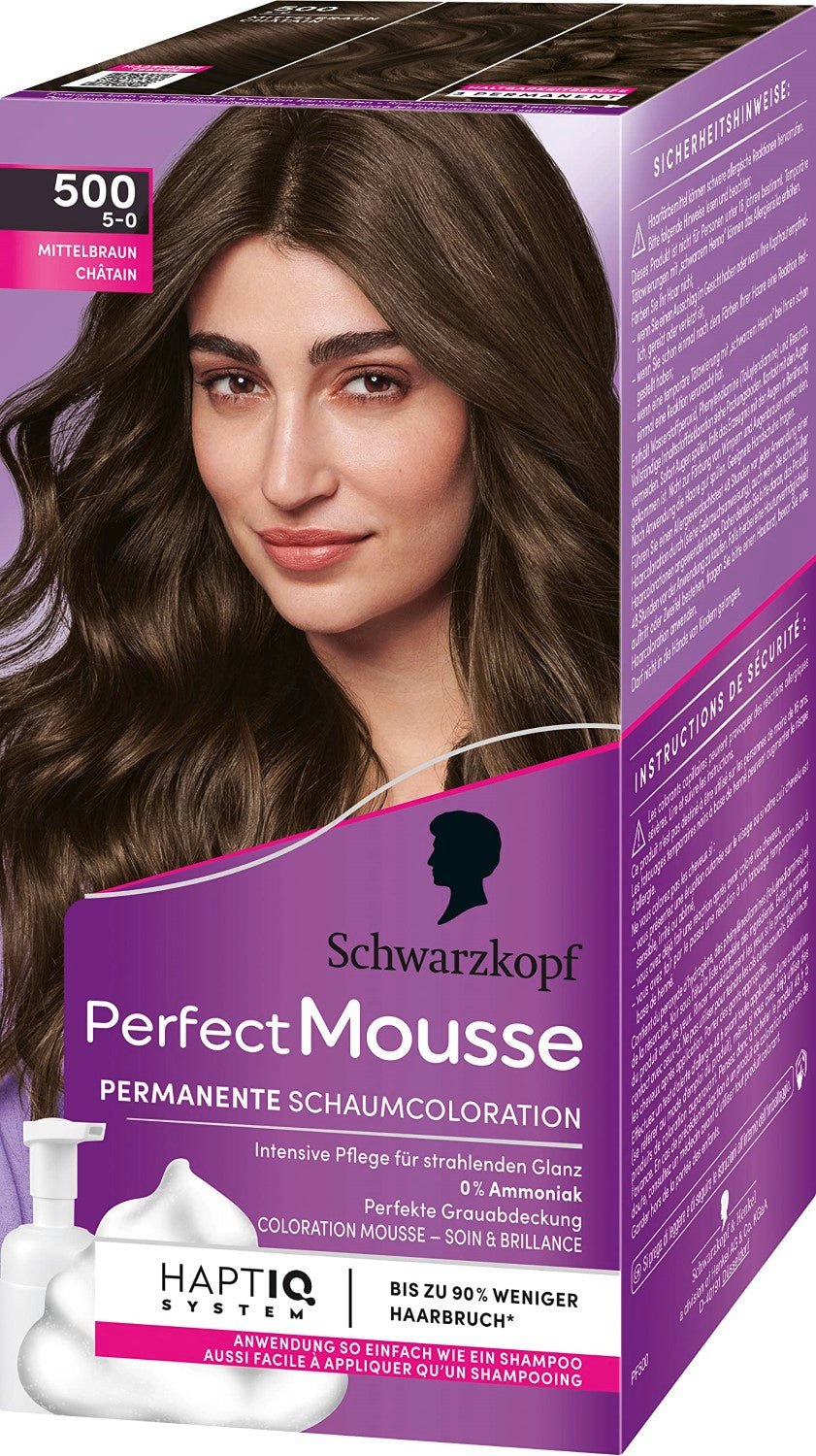 SCHWARZKOPF PERFECT MOUSSE 500 Châtain