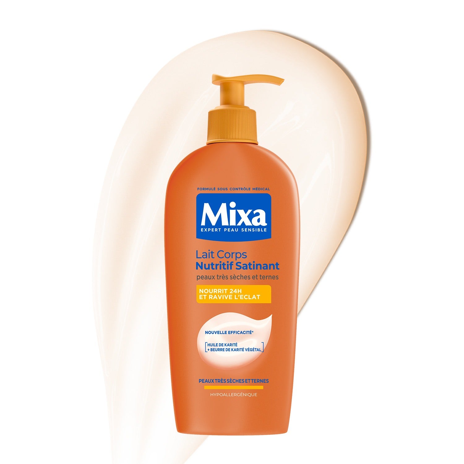 Mixa Crème Hydratante Anti-Mat Beurre de Cacao Karité 400 ml