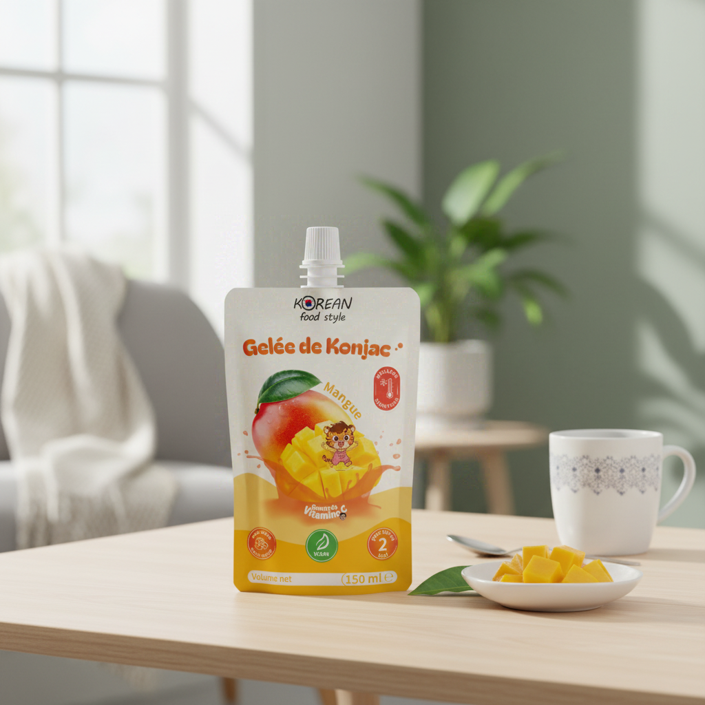 KOREAN FOOD STYLE Boisson à la gelée de konjac saveur mangue 150 ml