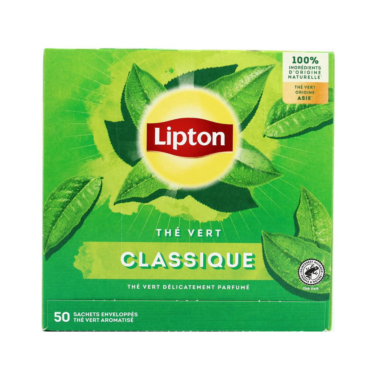 Lipton Thé vert classique - 50 sachets, 65 g