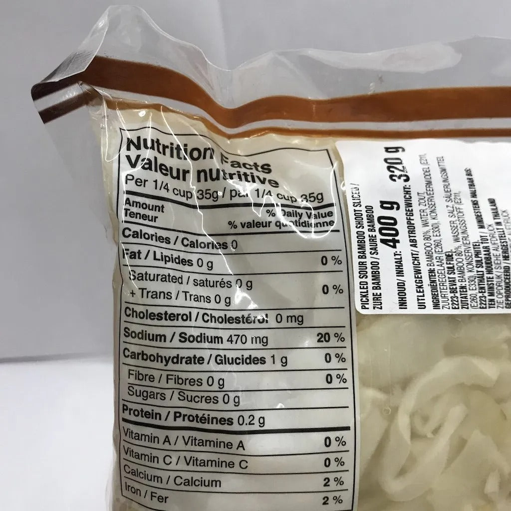 COCK BRAND Pousses de bambou fermentées en tranches - 400 g