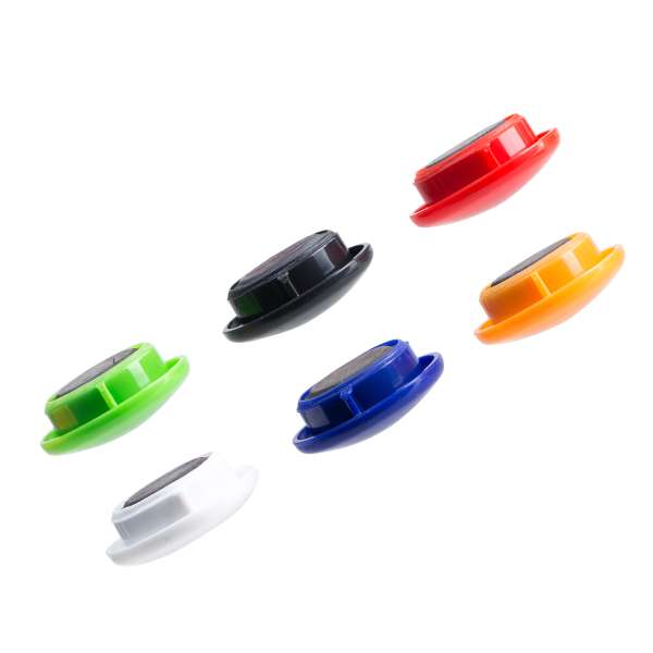 Deli Aimants ronds, couleurs variées, diamètre 30 mm - 1 tube