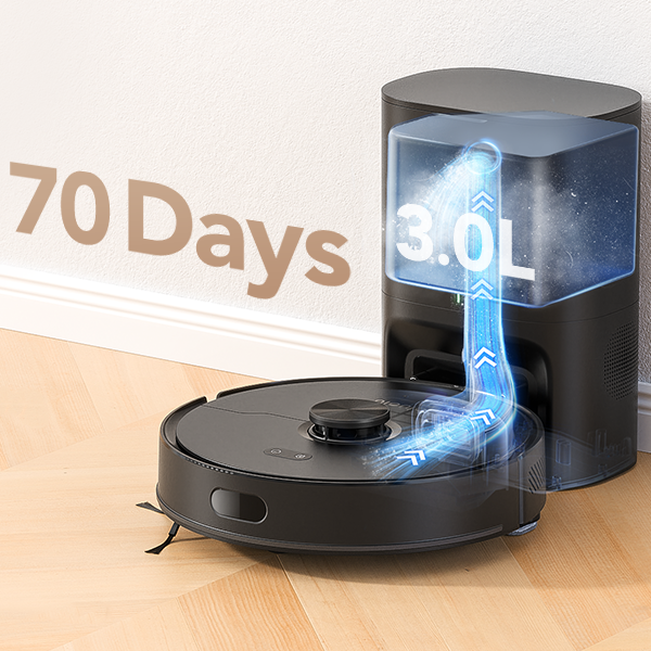Lubluelu L15 Max Robot aspirateur laveur 3-en-1, aspiration puissante 4000 Pa, navigation laser et mémorisation de 5 cartes, 55 dB silencieux, contrôle par application, idéal poils d'animaux, tapis, sols durs