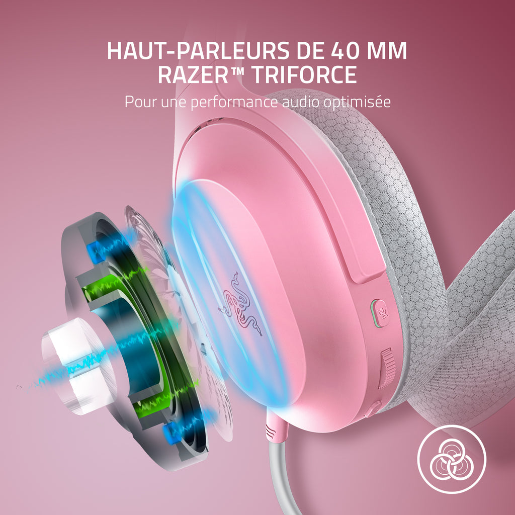 Razer Barracuda Casque Gaming sans fil - Rose Quartz
