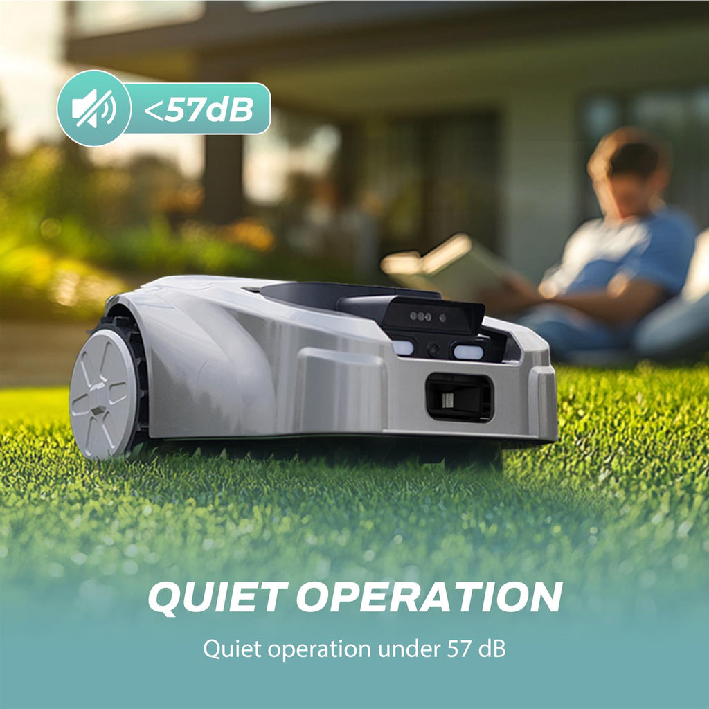 ISWARD GX Robot tondeuse IA avec signaux RTK – Robot tondeuse sans câble périphérique, Robot tondeuse électrique sans fil, Robot tondeuse automatique, Machine coupe-herbe