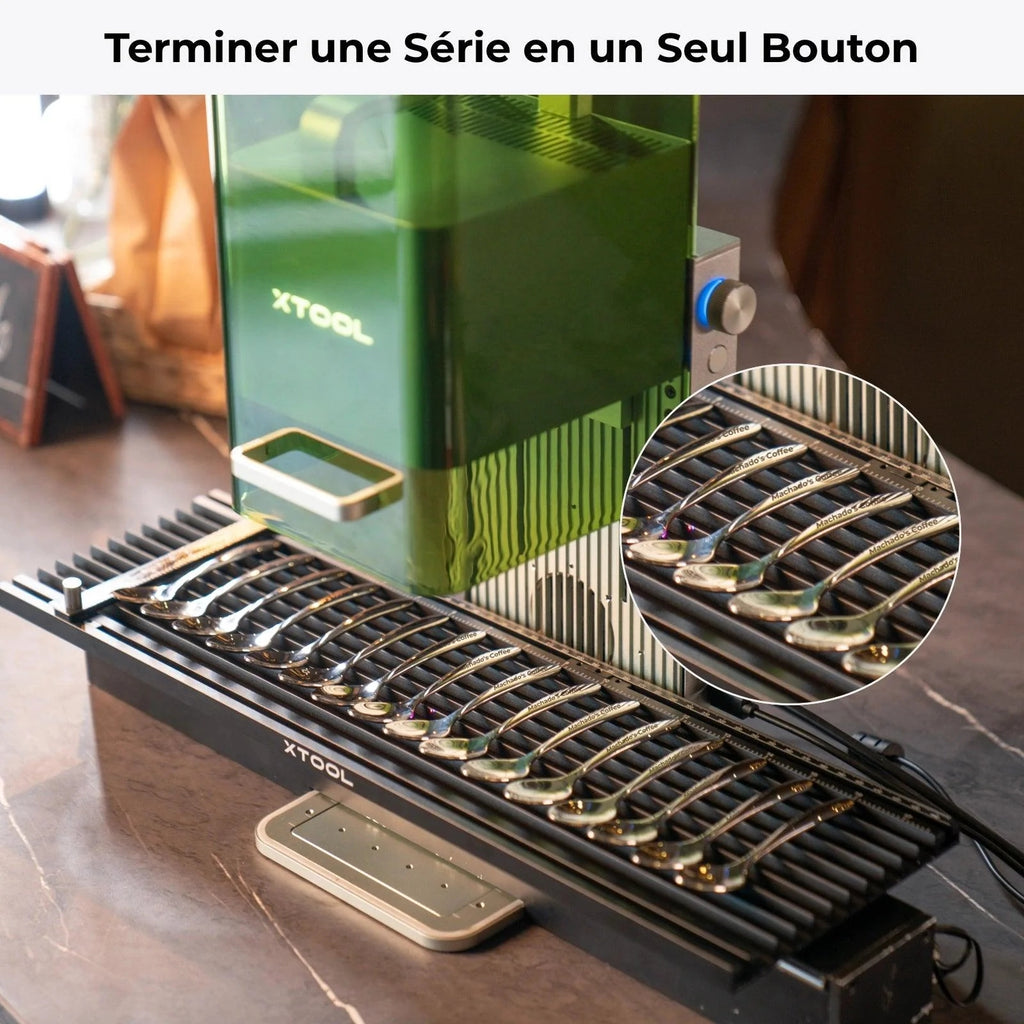 xTool Extension de glissement pour F2/F1/F1 Lite, Étendez la zone d’gravure laser à 115 x 400 mm, Gravure et découpe laser plus longues pour graveur laser