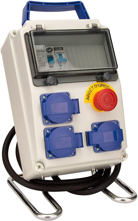 Coffret 8 modules de chantier IP54 équipé avec accessoires - Zenitech