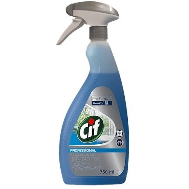 CIF Pro Formula Nettoyant vitres et multi-surfaces prêt à l'emploi sans traces séchage rapide 750 ml