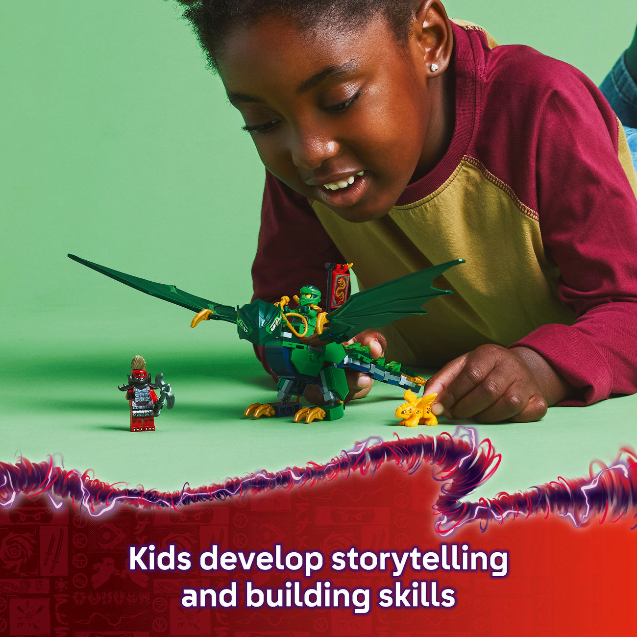 LEGO Ninjago 71829 Set de construction du dragon de la forêt verte de Lloyd