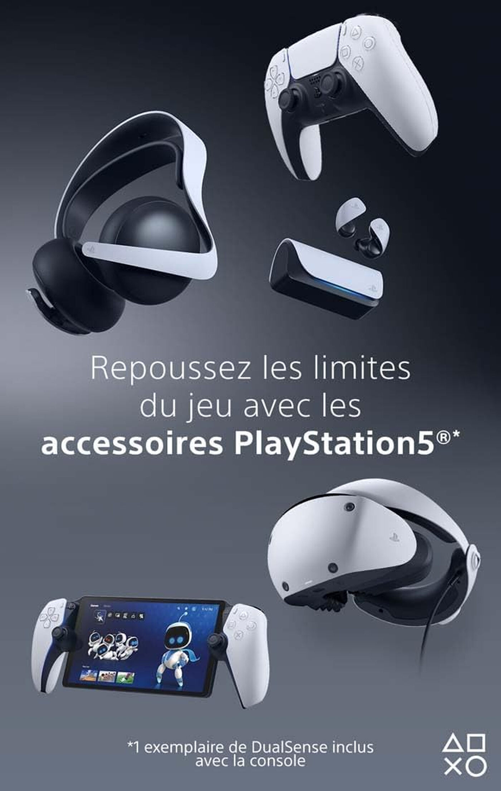 Sony Console PlayStation 5 Slim Standard avec Manette PS5 sans fil Dualsense - Blanc - Version EU