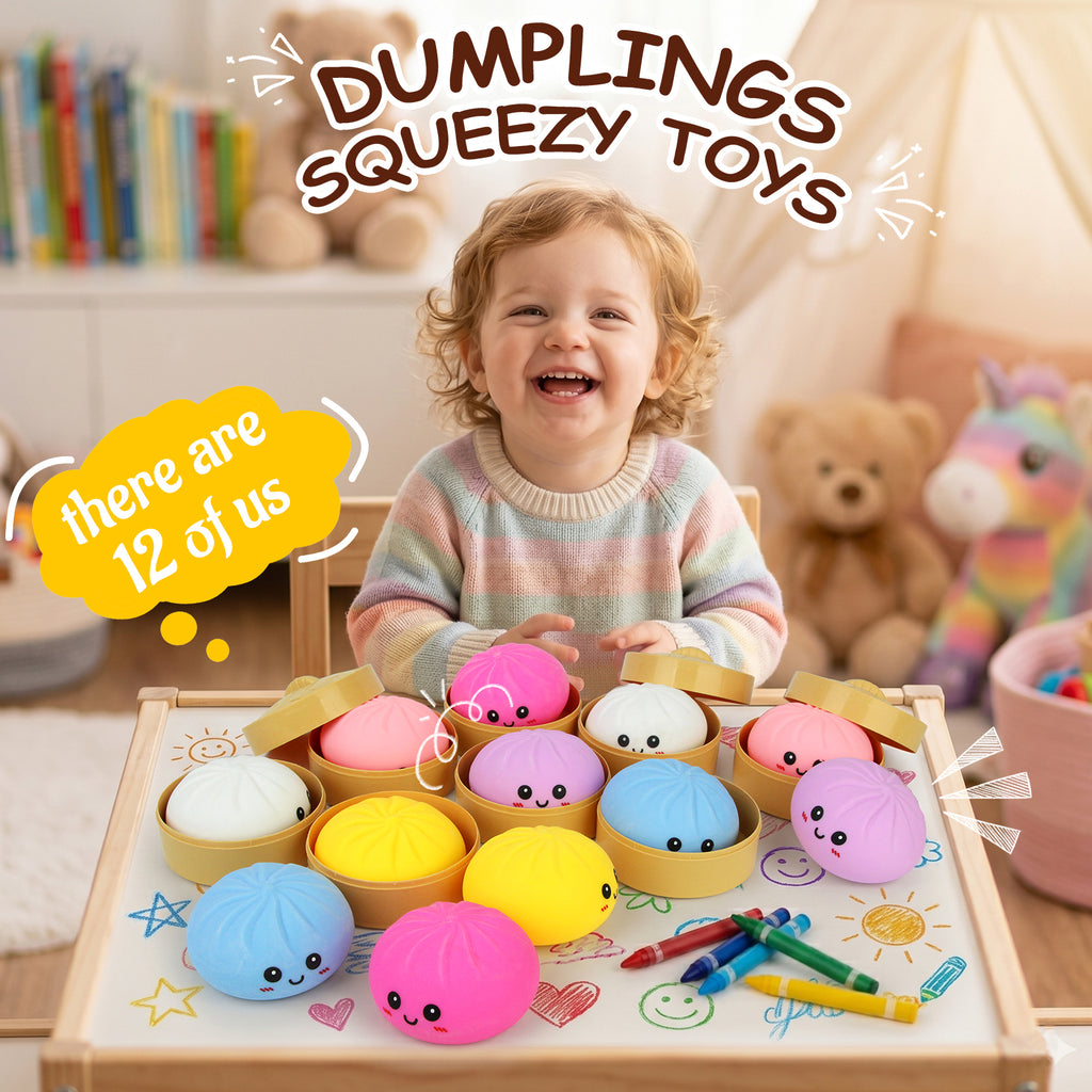 Brioches vapeur aux visages colorés